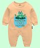 The Peppy Tend Monthly Birthday Theme 100% Cotton Full Sleeves Fabulous Two Months Text Printed Romper - Peach