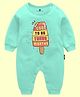 The Peppy Tend Monthly Birthday Theme 100% Cotton Full Sleeves Its Cool To Be Three Months Text Printed Romper - Sea Green