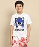 Kidsville Sonic The Hedgehog Featuring Half Sleeves Character Printed & Reversible Sequins Embellished Tee - Off White