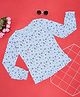 YU by Pantaloons Single Jersey Full  Sleeves Floral Printed Tee - Blue