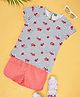 YU by Pantaloons Cotton Half Sleeves Floral Printed Top & Schfilli Embroidered Shorts Set - Multi Colour