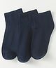 Pine Kids Knit Low Ankle Length School Socks Pack of 3 - Navy Blue