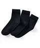 Pine Kids Knit High Ankle Length School Socks Pack of 3 - Black