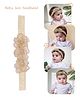 Ziory Floral Designed Headband - Golden