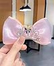 Ziory Bow Designed & Diamonds Embellished Alligator Hair Clip - Pink