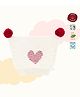 Greendeer 100% Cotton Heart Designed Pompom Embellished Hand Embroided Beanie Cap - White