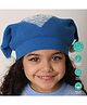 Greendeer 100% Cotton Heart Designed Pompom Embellished Hand Embroided Beanie Cap - Greek Blue