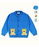 Greendeer 100% Cotton Full Sleeves Baby Tigers Patch Embroidered Sweater - Greek Blue