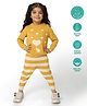 Greendeer 100% Cotton Full Sleeves Elephant & Heart Designed Sweater Set - Mustard