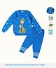 Greendeer 100% Cotton Jacquard Full Sleeves Giraffe Designed Sweater Set - Greek Blue
