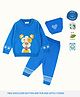 Greendeer 100% Cotton Full Sleeves Dog Designed Sweater Set - Greek Blue
