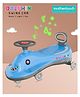 Mothertouch Dolphin Swing Car 5 Melodious Music Durable ABEC Bearing Smooth Wheel Rideon Twister Magic Car for Kids - Blue