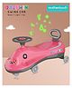 Mothertouch Dolphin Swing Car 5 Melodious Music Durable ABEC Bearing Smooth Wheel Rideon Twister Magic Car for Kids - Pink