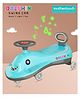 Mothertouch Dolphin Swing Car 5 Melodious Music Durable ABEC Bearing Smooth Wheel Rideon Twister Magic Car for Kids - Light Blue
