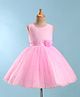 Rassha Sleeveless Floral Applique Beads Detailed Dress - Baby Pink