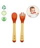 Safe-O-Kid BPA-Free Heat Sensitive Spoon and Fork Set  Non-Toxic, Safe, Soft Silicone Tips for Easy Baby Feeding, Changes Color to Indicate Food Temperature