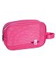 Uninest Portable Lightweight Travel Cosmetic Bag Zippered Pouch for Women and Men, Waterproof Washbag for Makeup Organizer & Toiletries Kit (Pink)
