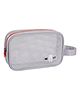Uninest Portable Lightweight Travel Cosmetic Bag Zippered Pouch for Women and Men, Waterproof Washbag for Makeup Organizer & Toiletries Kit (Grey)