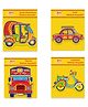 Desi Toys Indian Vehicle Fridge Magnets Set (4 Piece) Classic Taixi, Trucks, Scooter & Auto Rickshaws  Vibrant Magnets for Kids & Adults  Unique Souvenir Gift & Home Decor Accessory