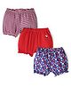 Pine Kids Cotton Elastane Knit Bloomers With Stripes & Floral Print Pack of 3 (Colour May Vary)