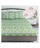Divine Casa 144 TC Floral Print King Size Fitted Bedsheet | 100% Cotton, Skin-Friendly & Soft | 78 x 72 Inches, Forest Green