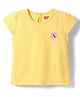 Babyhug Cotton Knit Half Sleeves T-Shirt with Butterfly Print -  Yellow