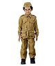 BookMyCostume Cotton Subhash Chandra Bose Costume Set - Khaki