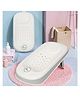 R for Rabbit Fun Time Aqua Baby Bather for Kids Lightweight, Foldable Bath Seat with 3 Recline Positions, Anti-Slip Design & Quick Drainage, TPE Headrest Bath Support for 0-6 Months New Born Babies (Grey)