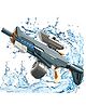 YAMAMA 2 IN 1 Electric Water Gun Powerful Automatic Water Gun 1420ml with Light-up Toys to 35 Ft Outdoor Toy Holi water gun modern combat Electric water gun long range dual mode water gun toy for kids & adults - Color May Vary