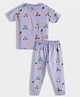 Orange Sugar 100% Cotton Knit Half Sleeves Cars Printed Coordinating Tee & Pajama Set - Lavender