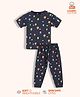 Orange Sugar 100% Cotton Knit Half Sleeves Hot Air Balloons Printed Coordinating Tee & Pajama Set - Blue