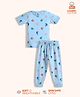 Orange Sugar 100% Cotton Knit Half Sleeves Sea Life Printed Coordinating Tee & Pajama Set - Sky Blue