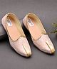 Little Palz Paisley Embroidered Mojaris - Peach