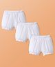 Pine Kids Cotton Knit Solid Color Bloomers Pack 3 - White