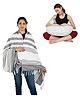 nene MultiPurpose Woven Breastfeeding Shawl & Pillow Combo - Grey