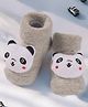 Yellow Bee Cotton Panda Designed Socks - Grey