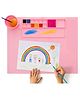 MUREN Silicone Craft Mat Silicone Painting Pad with Removable Folding Cup, Painter Holders, Silicone Artist Pads-Random color