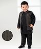 BAD BOYS Full Sleeves Solid Kurta Pyjama With Sequin Embellished & Embroidered Jacket - Green