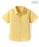 Babyhug Linen Woven Half Sleeves Solid Color Shirt - Yellow