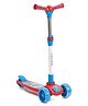Kids 3 Wheel Kick Scooter with Led Wheels - Blue White| Adjustable Height | Music | Lean-to-Steer | Foldable Design | Toy for 3 to 10 Yrs Boys & Girls| Sport Gift| Physical Activity