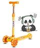 3 Wheel Foldable Kids Scooter With Led Lights And 4 Level Adjustable Handle Bar -Yellow| Compact Fold| Lean-to-Steer| Toy for 3 to 14 years Boys and Girls| Sporting Gift| Promotes Physical Activity