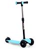 3 Wheel Kick Scooter for Kids-Sea Green|4-Level Height Adjustable Handle|Foldable Design|LED Wheels|Rear Brake|Smooth Ride|Toy for 3-8 Years|Sport Gift|Physical Activity|Wide Deck|Lean-to-Steer