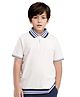 Rare Ones Cotton Half Sleeves Solid Polo Tee - Off White