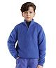 Rare Ones Cotton Full Sleeves Self Design Sweater - Blue