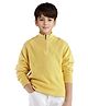Rare Ones Cotton Full Sleeves Self Design Sweater - Yellow