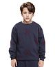 Rare Ones Full Sleeves Brand Logo Printed Sweatshirt - Navy Blue