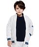 Rare Ones Full Sleeves Placement Striped Jacket - White