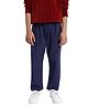 Rare Ones Cotton Textured Track Pants - Navy Blue
