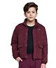 Rare Ones Full Sleeves Solid Jacket - Maroon