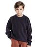 Rare Ones Cotton Full Sleeves Brand Name Printed Sweater - Navy Blue